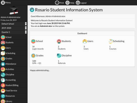 RosarioSIS screenshot 1