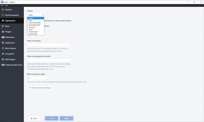 Joplin screenshot 1