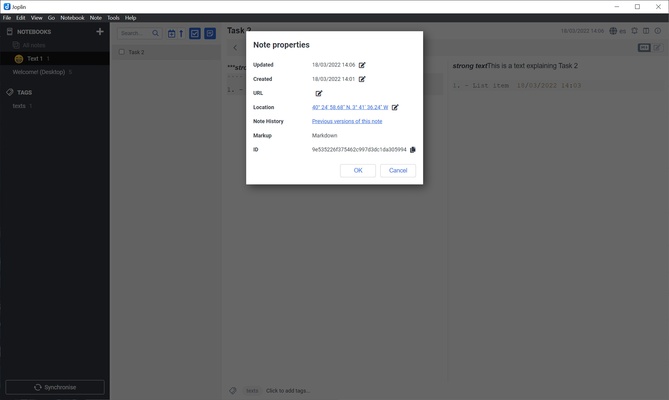 Joplin screenshot 1