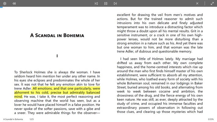 Aquile Reader screenshot 1