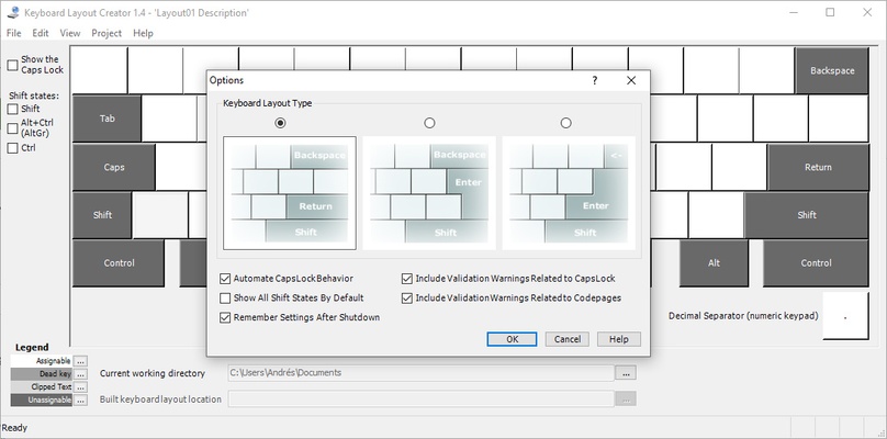 Microsoft Keyboard Layout Creator screenshot 1