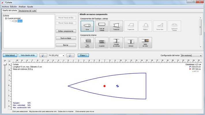 OpenRocket screenshot 1
