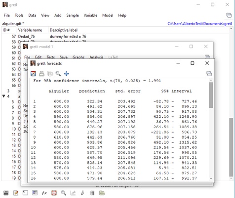 Gretl screenshot 1