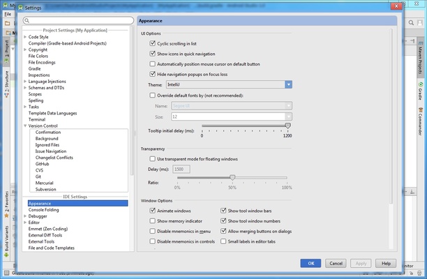 Android Studio screenshot 1