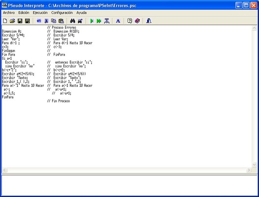 PSeInt screenshot 1