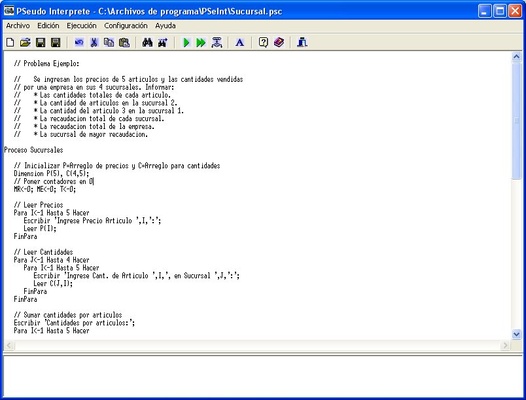 PSeInt screenshot 1
