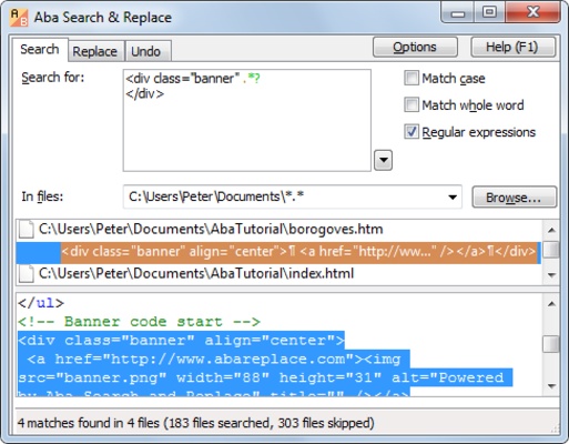 Aba Search and Replace screenshot 1