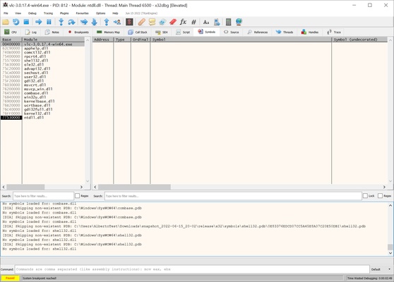 x64dbg screenshot 1