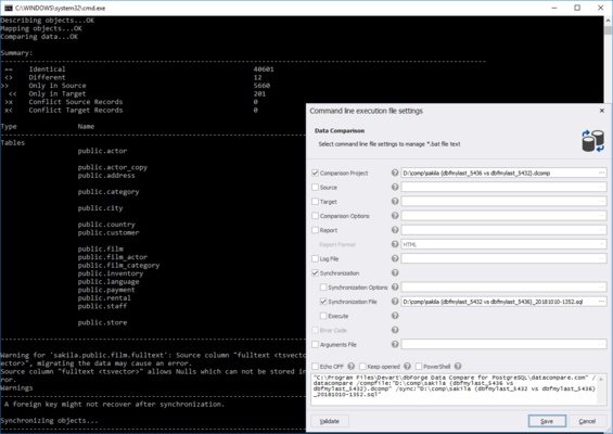 dbForge Data Compare for PostgreSQL screenshot 1