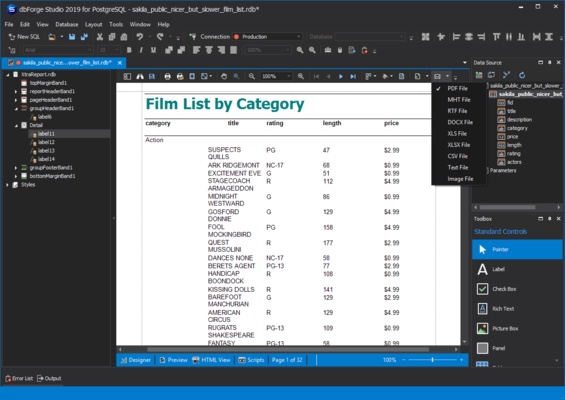 dbForge Studio for PostgreSQL screenshot 1