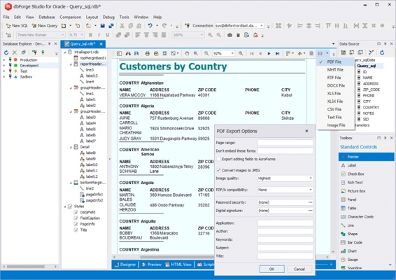 dbForge Studio for Oracle screenshot 1