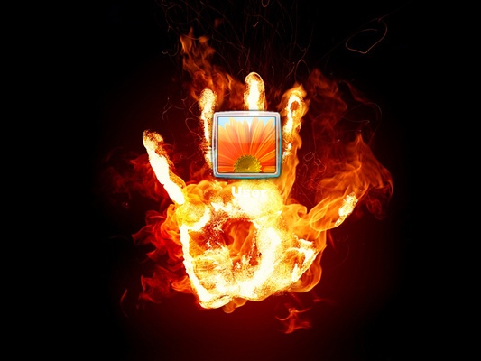 Red Fire Logon Screen screenshot 1