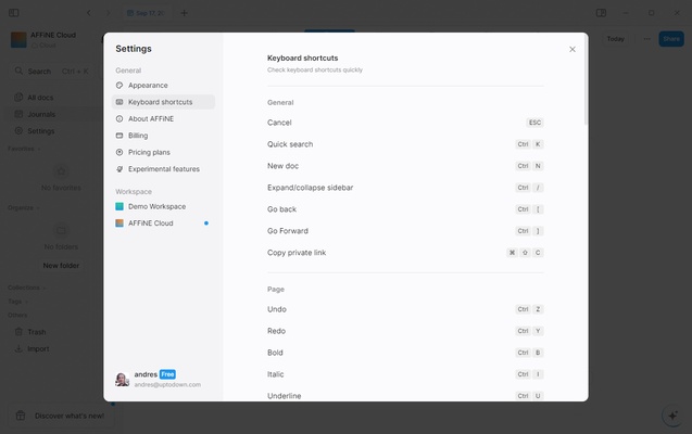 AFFiNE screenshot 1