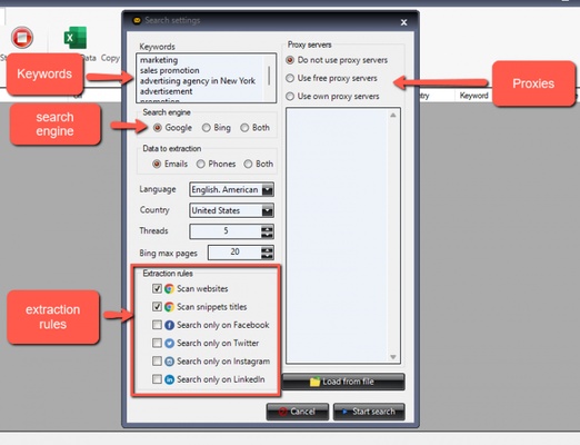 Total Email Extractor - Email Scraping Tool screenshot 1