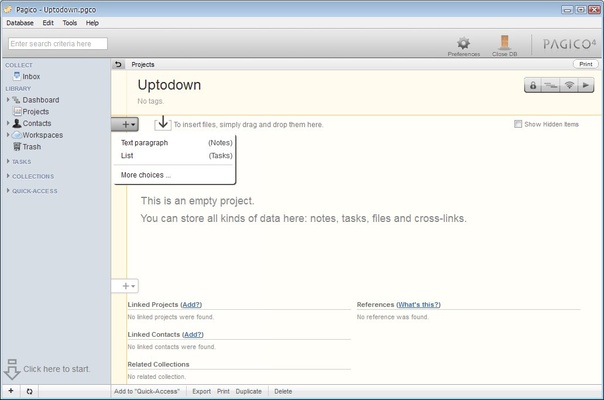 Pagico screenshot 1