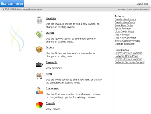 Express Invoice Free Invoicing software screenshot 1