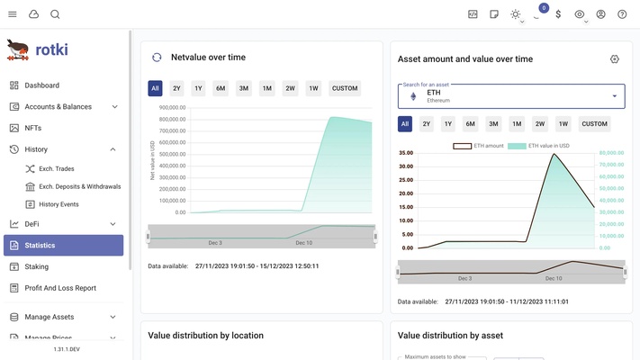 Rotki screenshot 1