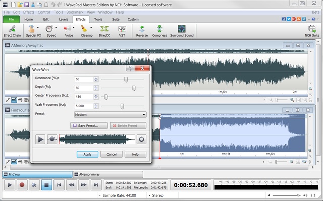 Wavepad screenshot 1