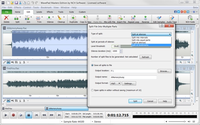 Wavepad screenshot 1