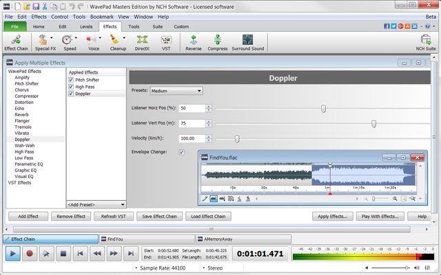 Wavepad screenshot 1