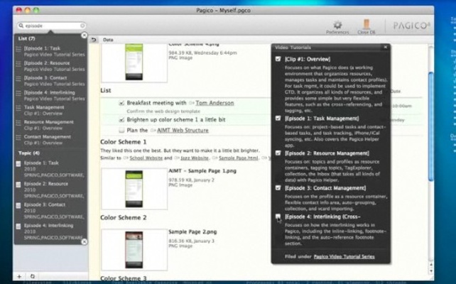 Pagico screenshot 1