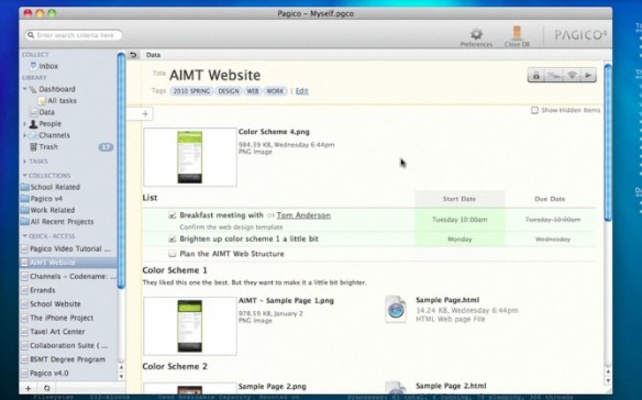 Pagico screenshot 1