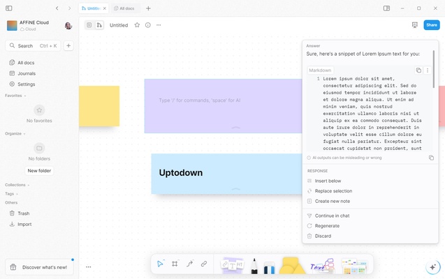 AFFiNE screenshot 1