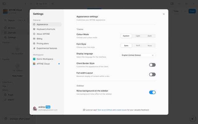 AFFiNE screenshot 1