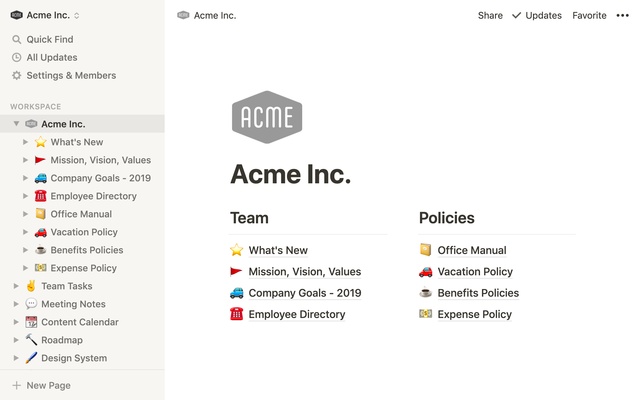 Notion screenshot 1