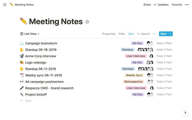 Notion screenshot 1