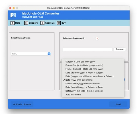 MacUncle OLM Converter screenshot 1