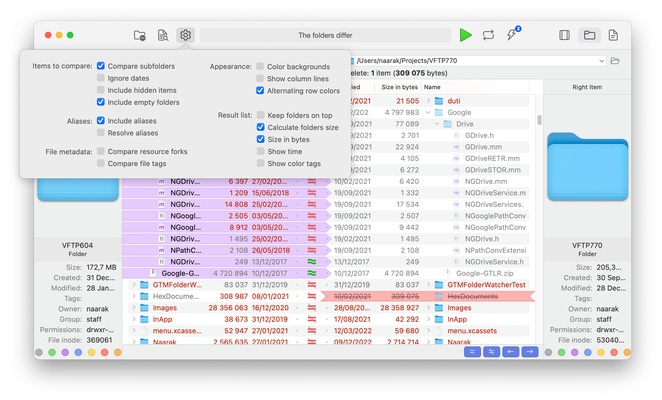 DirEqual screenshot 1