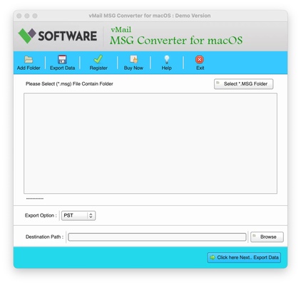 vMail MSG File Converter for macOS screenshot 1