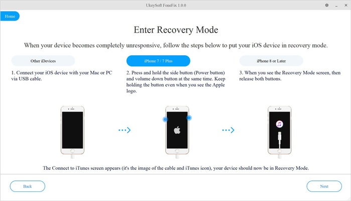 UkeySoft iOS System Recovery (Mac) screenshot 1
