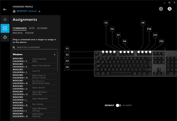 Logitech G HUB screenshot 1