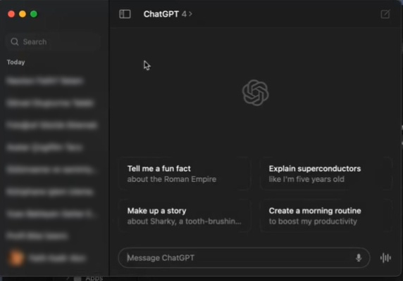 ChatGPT screenshot 1