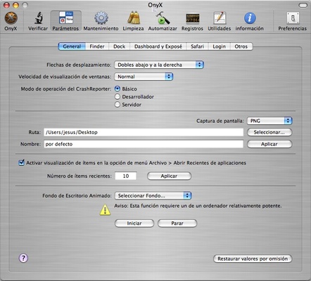 OnyX screenshot 1