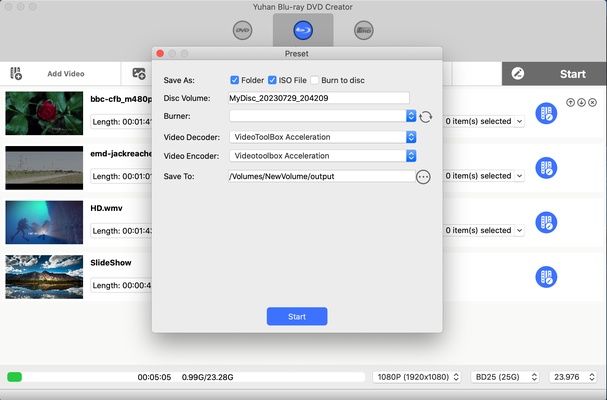 Yuhan Blu-ray DVD Creator screenshot 1
