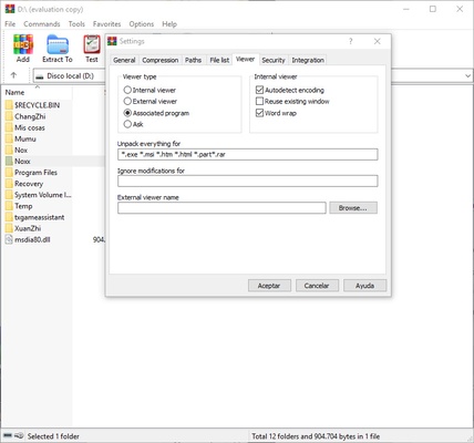 WinRAR screenshot 1
