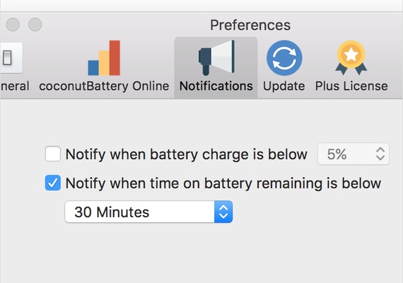 coconutBattery screenshot 1