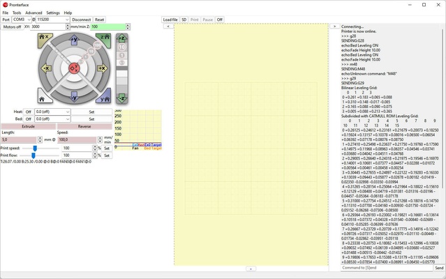 Pronterface screenshot 1