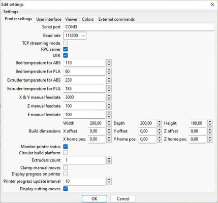 Pronterface screenshot 1