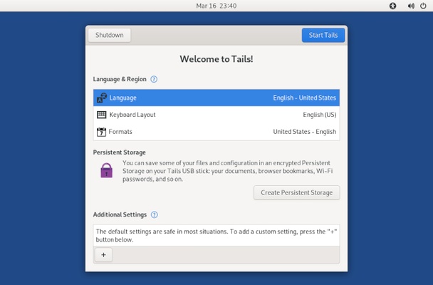 Tails screenshot 1