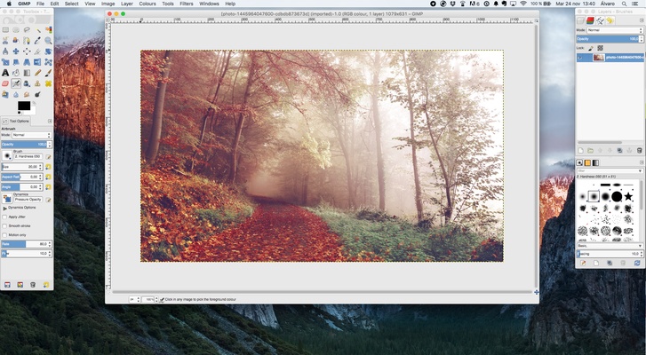 GIMP screenshot 1