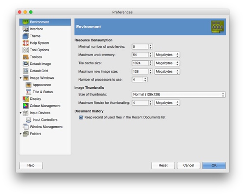 GIMP screenshot 1