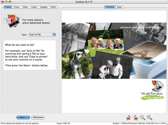 VueScan screenshot 1