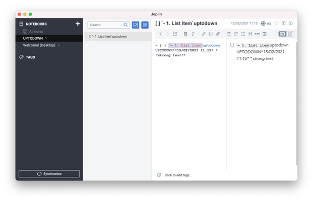 Joplin screenshot 1