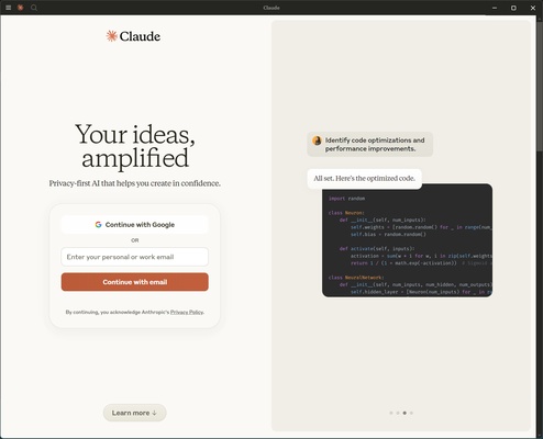 Claude screenshot 1
