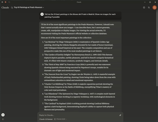 Claude screenshot 1