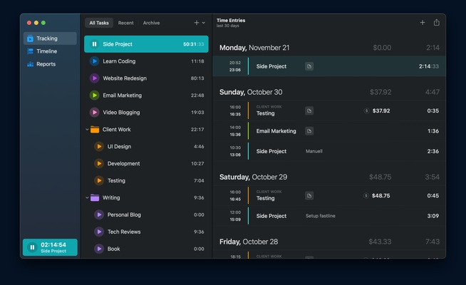 Timemator screenshot 1